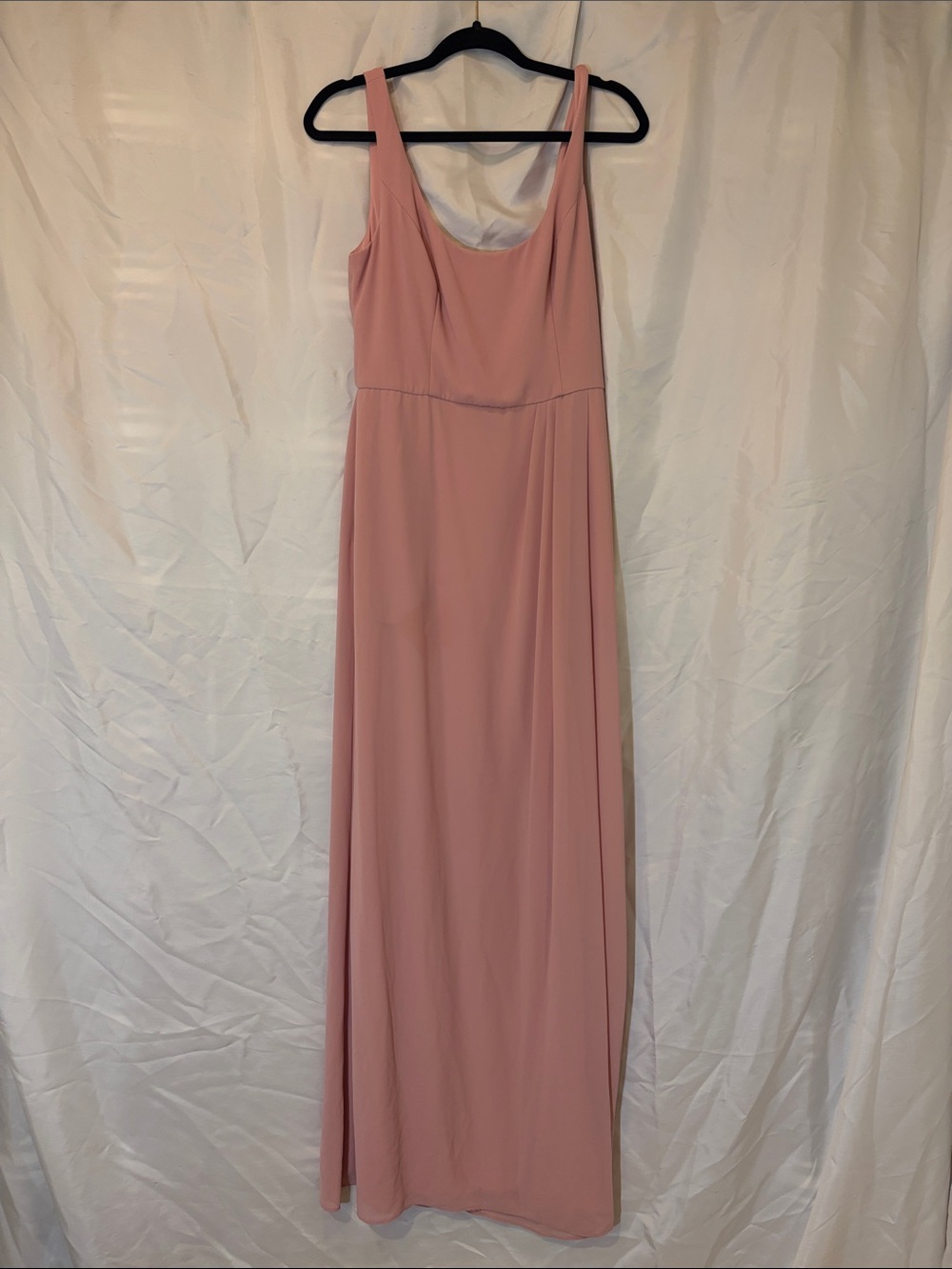 David's Bridal Dusty Rose Sleeveless Maxi Dress